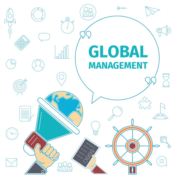 Global Management Concept — Stockvector