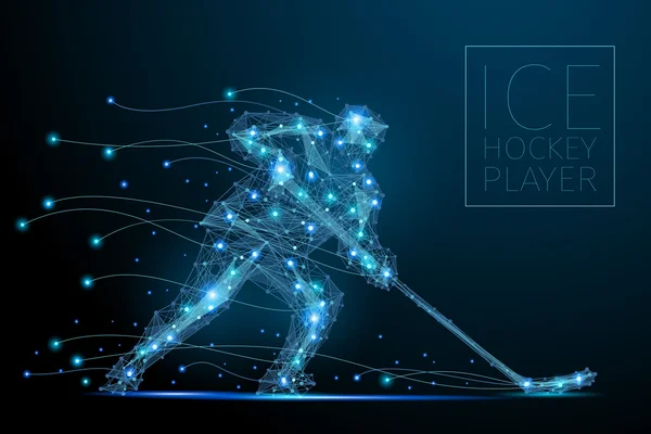 Giocatore di hockey su ghiaccio — Vettoriale Stock