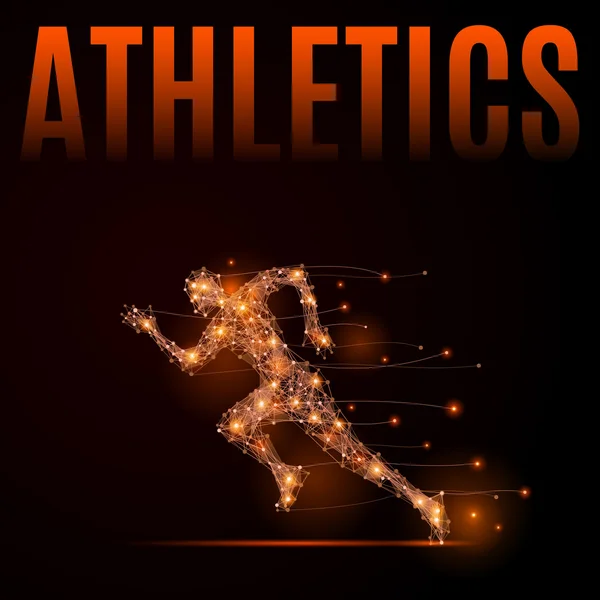 Course athlétisme homme — Image vectorielle