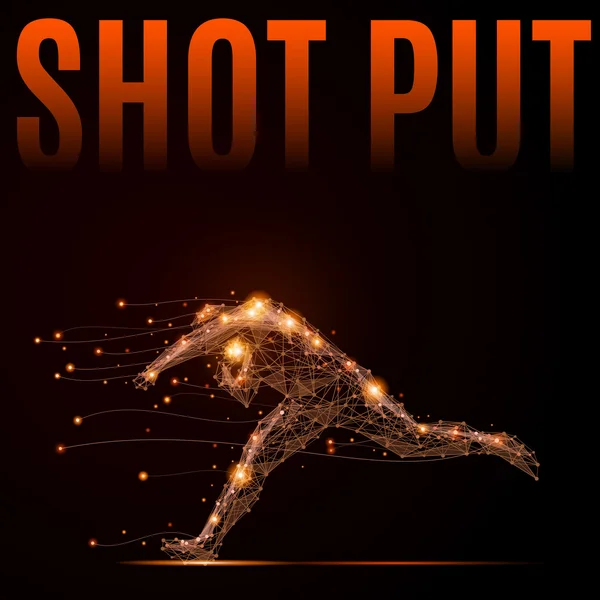 Shot put athlète — Image vectorielle