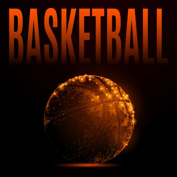 Balle de basket-ball de feu — Image vectorielle