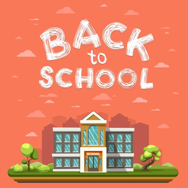 Ilustración vectorial de diseño plano moderno de edificios urbanos y