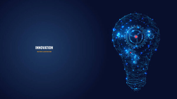 Цифровая лампочка с низким полюсом как инновационная концепция