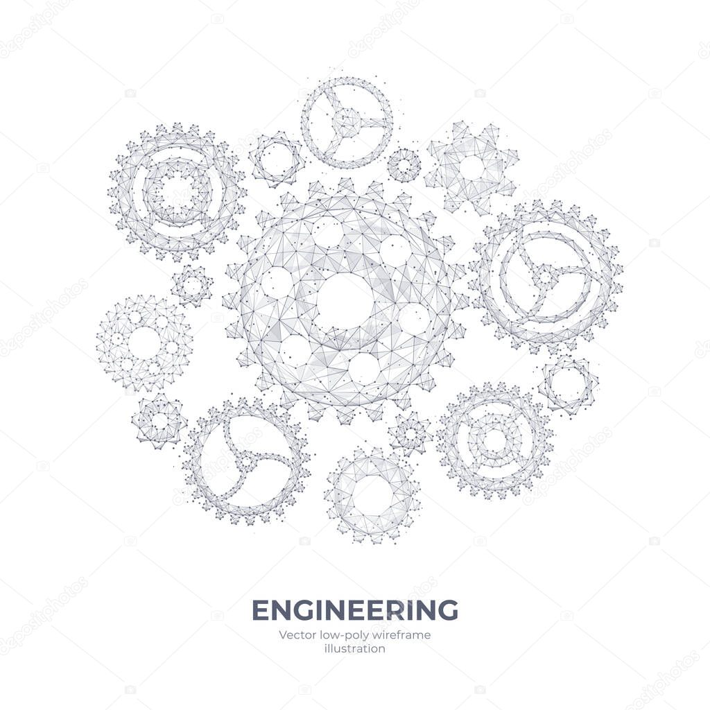 Digital sketch illustration of engineering concept