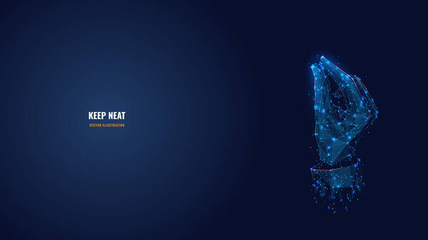 Цифровой низкий поли-фрейм щелчка пальца