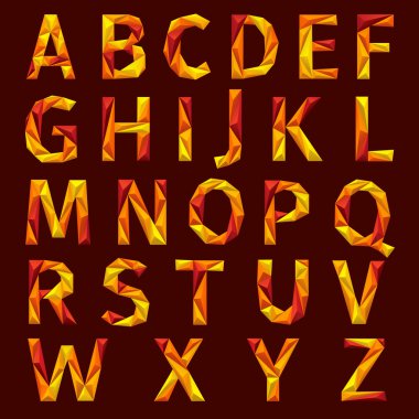 vektör soyut alfabesi