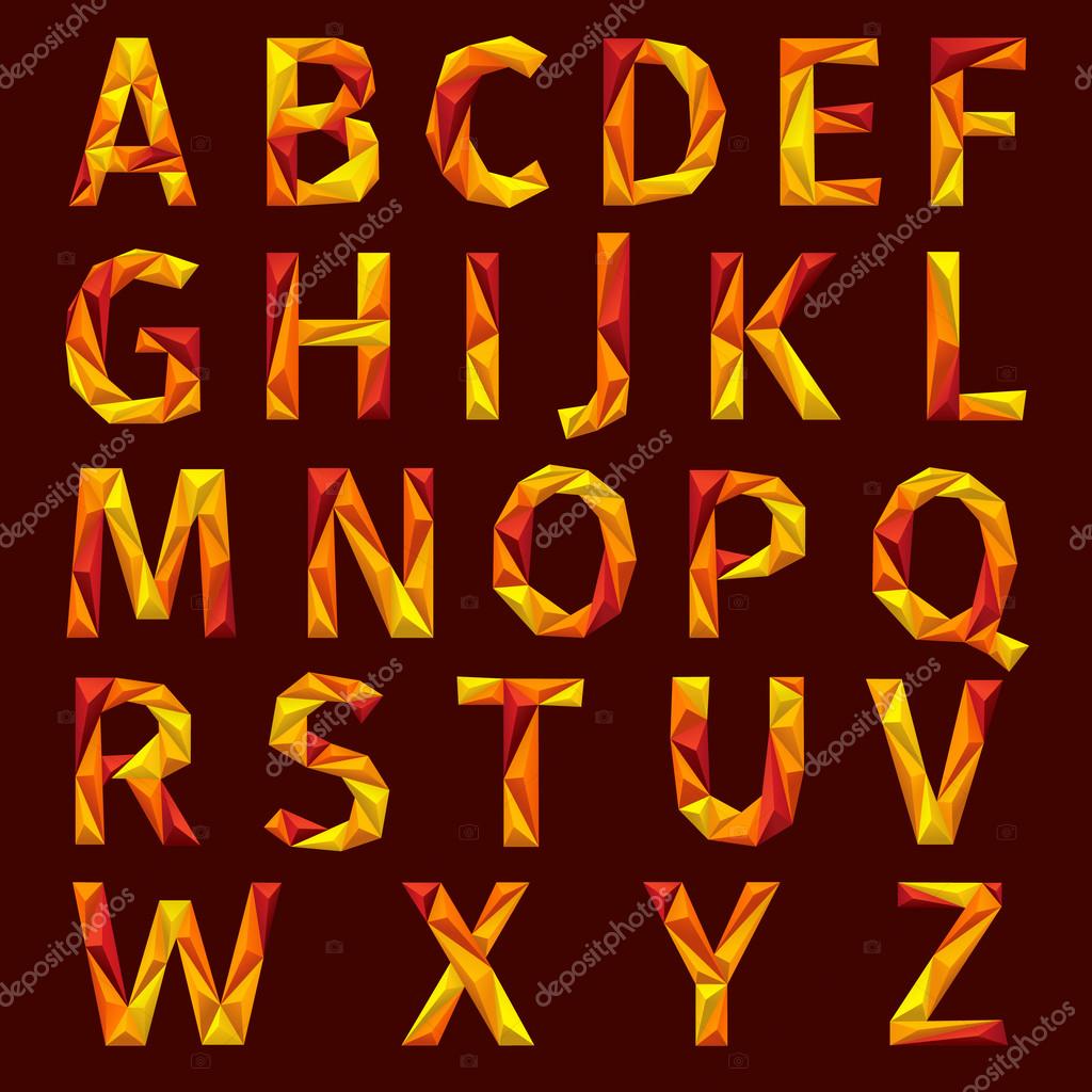 Vector abstract alphabet Stock Vector by ©Tohey22 56052021