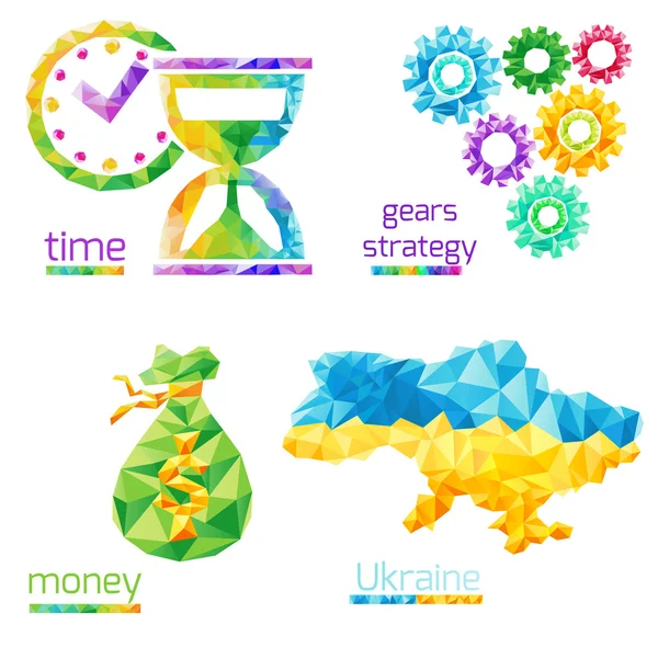 Time, money, gears, ukraine — Stock Vector