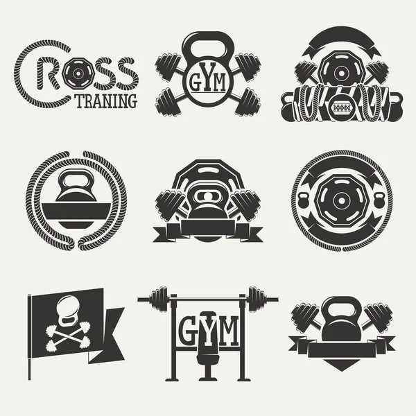 Logo Cross Fitness y GYM — Archivo Imágenes Vectoriales