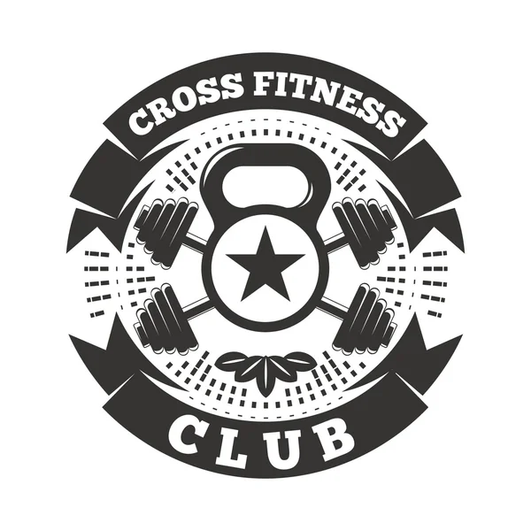 Krzyż Fitness Club — Wektor stockowy