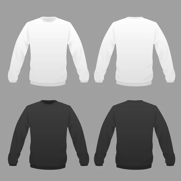 Sudadera con capucha blanco y negro — Vector de stock