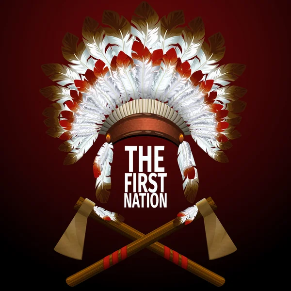 Na ilustracji First Nation — Wektor stockowy