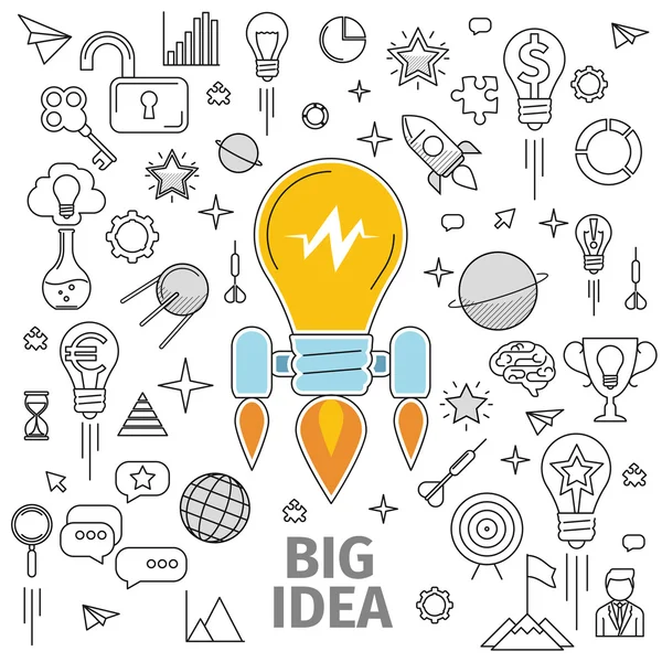 Light bulb idea — Stock Vector