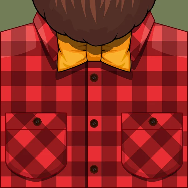 Ilustración hombre barbudo — Vector de stock