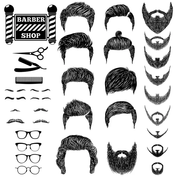 Barber set 1 — Stock Vector