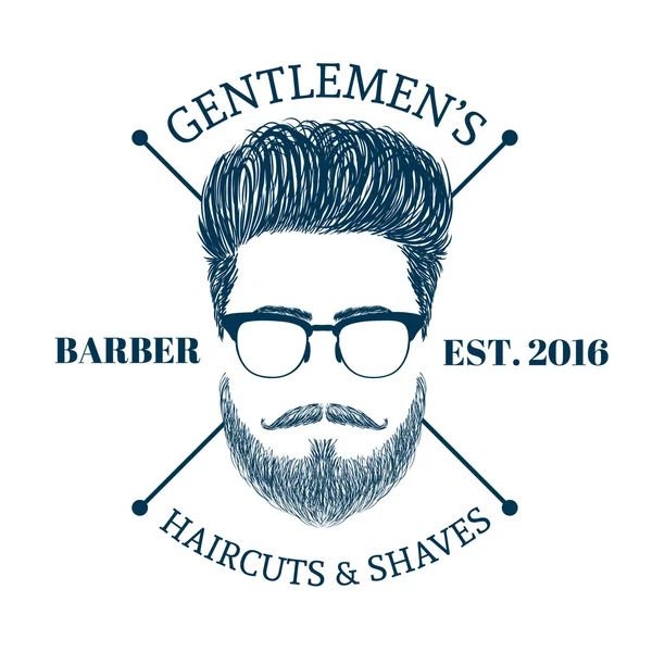 Pelo y barba — Vector de stock