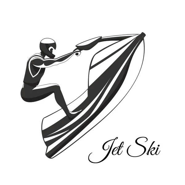 Homem de jet ski — Vetor de Stock