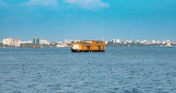 Kochi, Alleppey backwaters, India, Alappuzha houseboat on waterway, vembanad lake, Tarshish land, Kerala, march 20th 2025