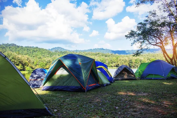 Campamento Turístico Largo Del Río —  Fotos de Stock