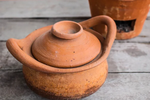 Clay pot cookware — Stock Photo, Image