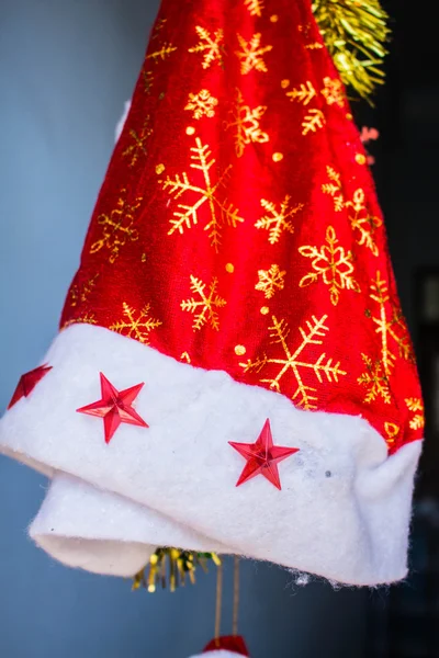 Santa hats hanging — Stock Photo, Image
