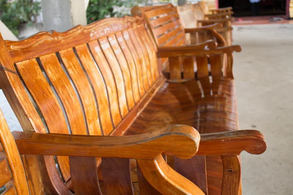 Wooden seat — Stock Photo, Image