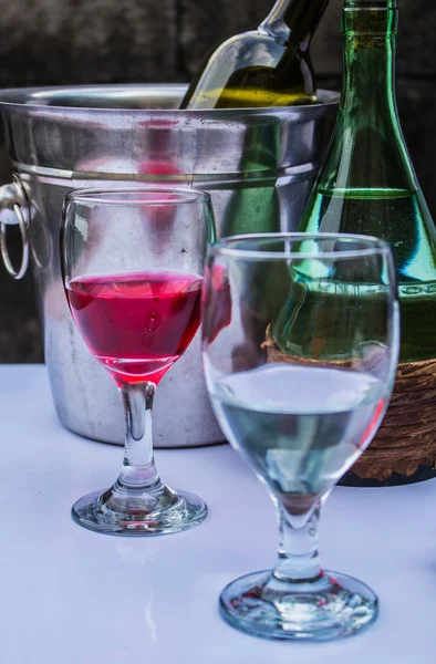 Drinking a glass — Stock Photo, Image