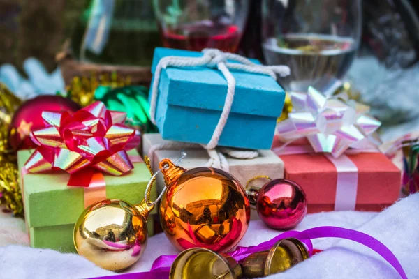 Balls and gifts — Stock Photo, Image