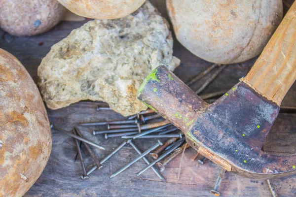 Hammer on the stone. — Stock Photo, Image