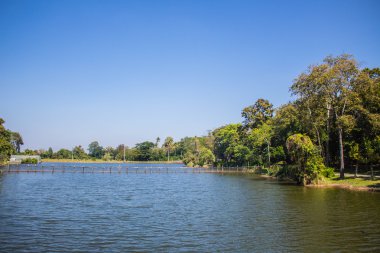 nehir ve mavi gökyüzü