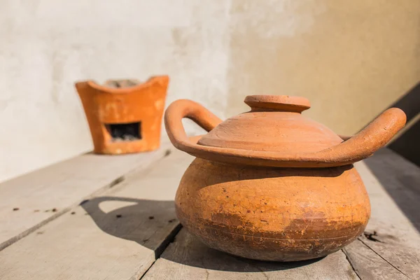 Clay pot in thailand — Stock Photo, Image
