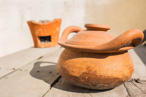 Clay pot van thailand — Stockfoto