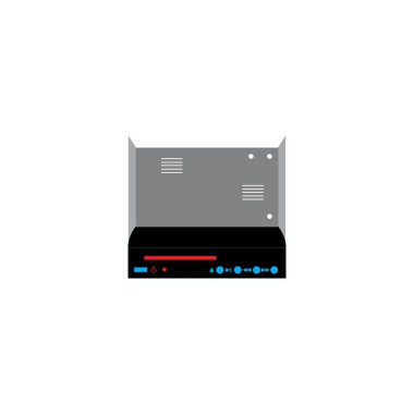 kullanılan dvd kutu vektör ilüstrasyon simgesi logo templası