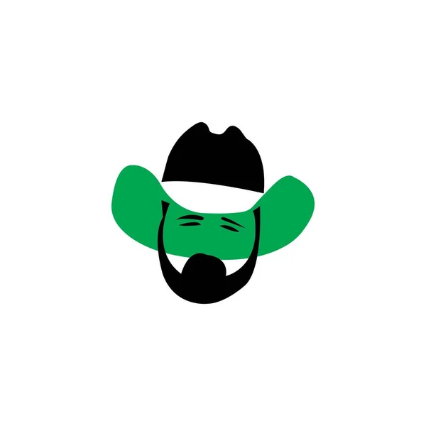 Vaquero Vector Diseño Ilustración Icono Logotipo Plantilla — Vector de stock