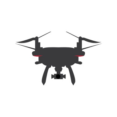 Drone tasarımı vektör ilüstrasyon simgesi logo şablonu