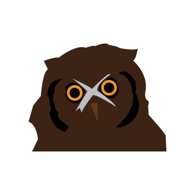 Baykuş logosu tasarımı ilüstrasyon vektör şablonu