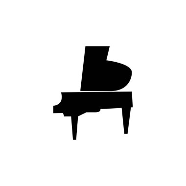 piyano tasarımı vektör ilüstrasyon simgesi logo şablonu
