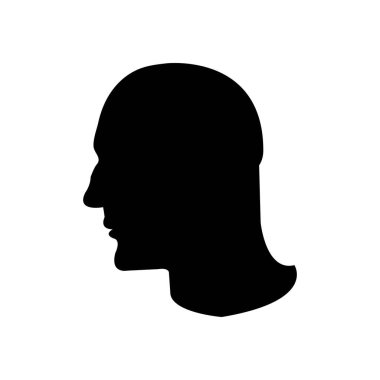 baş adam tasarım vektör ilüstrasyon simgesi logo temposu