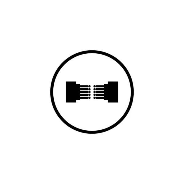 Fiber Optik Logo Tasarımı Simge Ilülasyon Şablonu — Stok Vektör