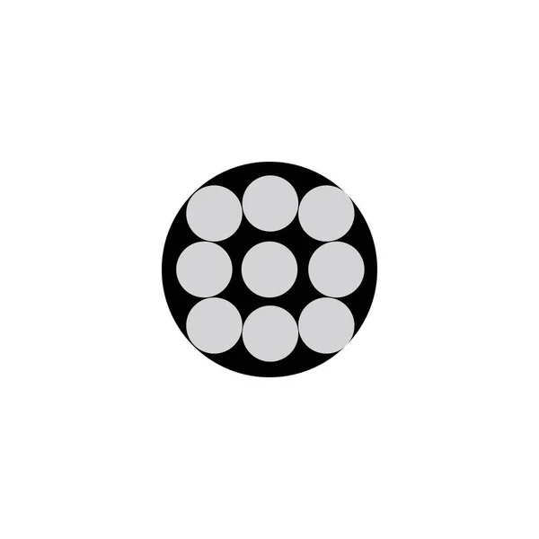 Ícone Design Logotipo Fibra Óptica Modelo Ilustração — Vetor de Stock