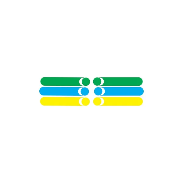Fibra Ottica Logo Design Icona Ilustrazione Templat — Vettoriale Stock