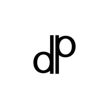 dp logo tasarımı ilüstrasyon simgesi vektör şablonu