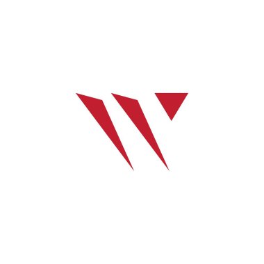 w logo harf tasarımı ilüstrasyon simgesi vektörü
