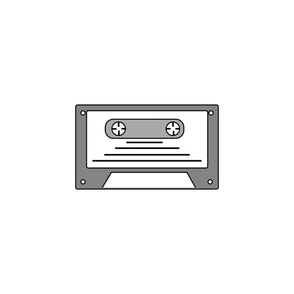 Cassette Tape Vector Ontwerp Ilustratie Pictogram Logo Templa — Stockvector