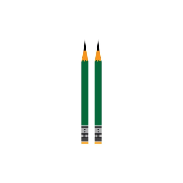Ołówek Wektor Projekt Ilustracja Ikona Logo Templa — Wektor stockowy