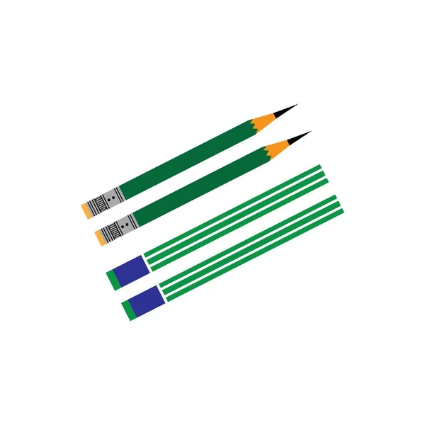Crayon Vectoriel Dessin Ilustration Icône Logo Templa — Image vectorielle
