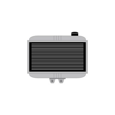 Motor radyatör vektör tasarımı ilüstrasyon simgesi logo temposu