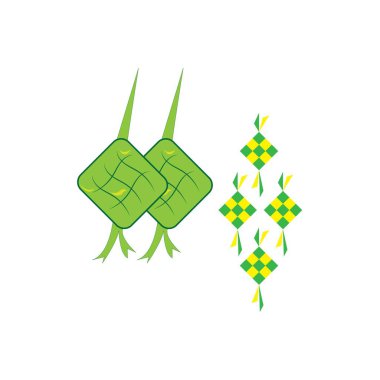 Ketupat bayram vektör tasarımı ilüstrasyon simgesi logo şablonu