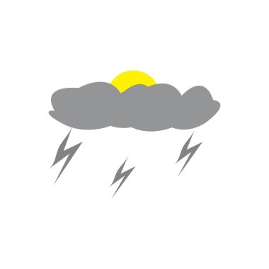 Hava durumu ilüstrasyon simgesi logo şablonu