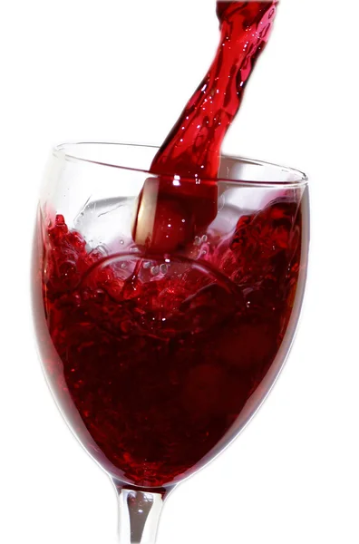 Glass with wine on a white background — Stock Photo, Image